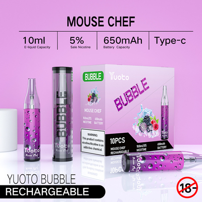 Yuoto kabarcık 4000puffs 650 mah 10ml örgü bobin tek kullanımlık şarj edilebilir vape ayrılmayan pina colada ecig buharı
