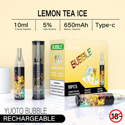 Yuoto kabarcık 4000puffs 650 mah 10ml örgü bobin tek kullanımlık şarj edilebilir vape ayrılmayan pina colada ecig buharı