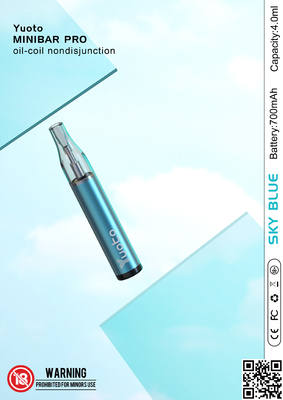Tek kullanımlık 4ml Vape Pen 640mah şarj edilebilir Pil MSDS FDA onayı