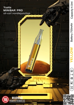 Yuoto mini bar Özel Tek Kullanımlık Vapes 4ml dolum e sıvı