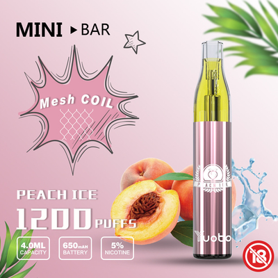 YUOTO Minibar 1200 Puff Tek Kullanımlık Vape 15 Lezzet E Suyu 4.0ml Pil 650mAh
