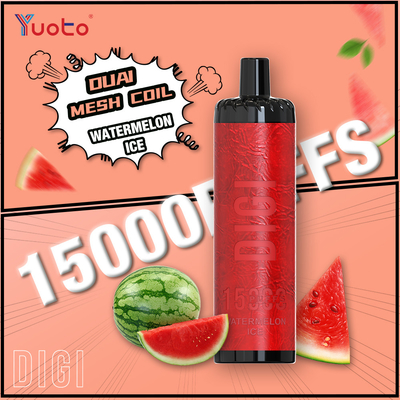 Yuoto DIGI 15000 Puffs Daul Mesh Coil Vape 23 Aromalı LED Ekran