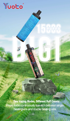 Yuoto DIGI 15000 Puffs Daul Mesh Coil Vape Disposable Vape ekranlı