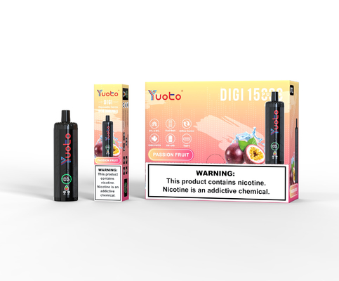 Yuoto DIGI 15000 Puffs YUOTO Tek kullanımlık Vape Double Mesh Coil İki mod