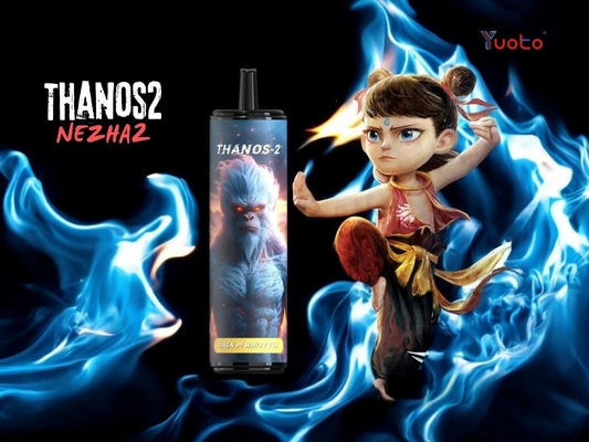 yuoto thanos2 10000 puffs tek kullanımlık vape mesh bobin pil düzeyi göstergesi