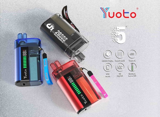 Düzenlenebilir Hava Akışı YUOTO 850mAh Pil Kapasitesi ve 10-12 Wattlık Tek kullanımlık Vape